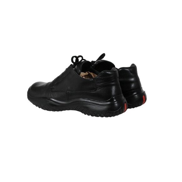 Prada Mens Vintage Chunky Derby US 10 UK 9 Black Leather AW99 Vibram Square Toe - Picture 5 of 11